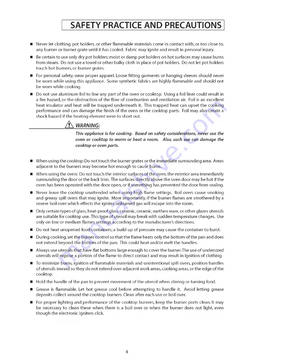 Jenn-Air Pro-Style PRD3030 Use & Care Manual Download Page 5