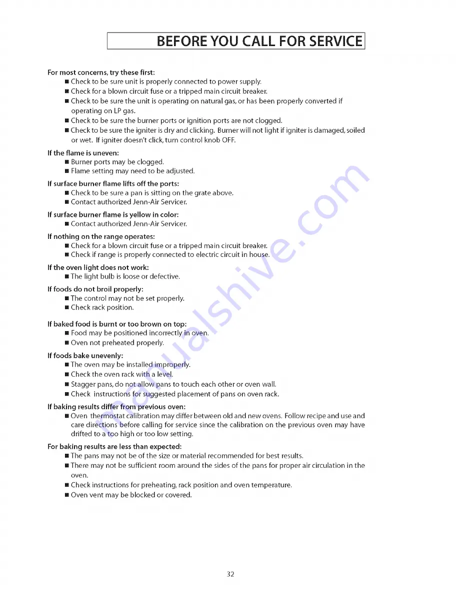 Jenn-Air Pro-Style PRD3030 Use & Care Manual Download Page 33