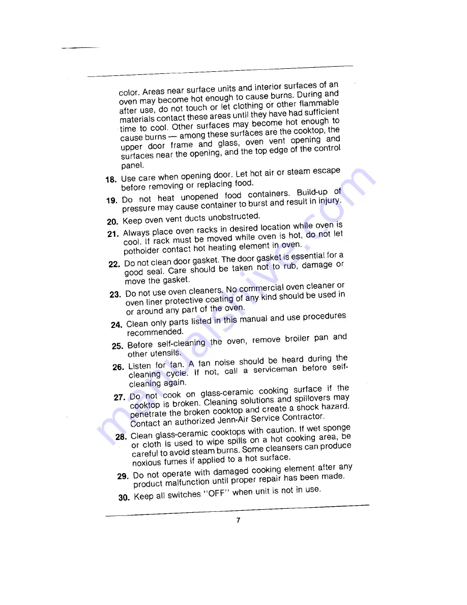 Jenn-Air S105 Use And Care Manual Download Page 7