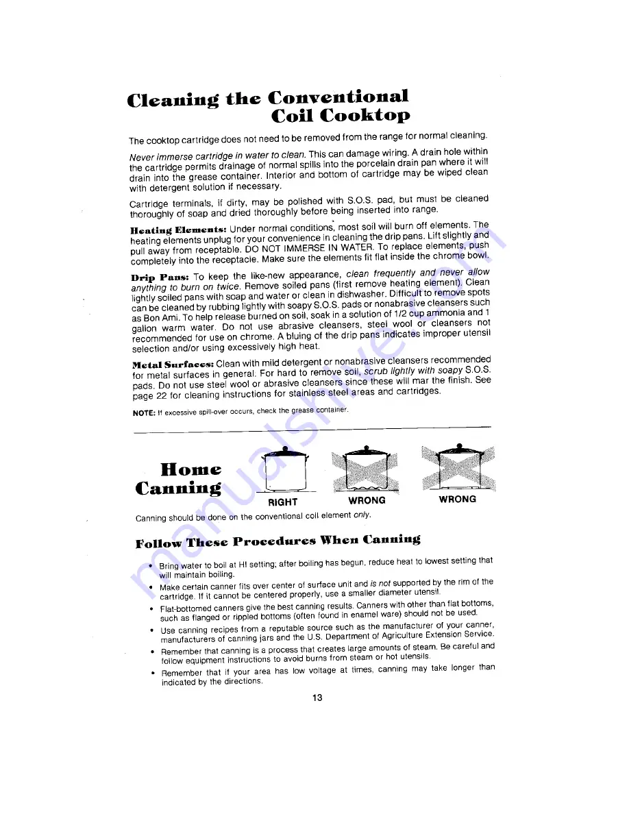 Jenn-Air S105 Use And Care Manual Download Page 13