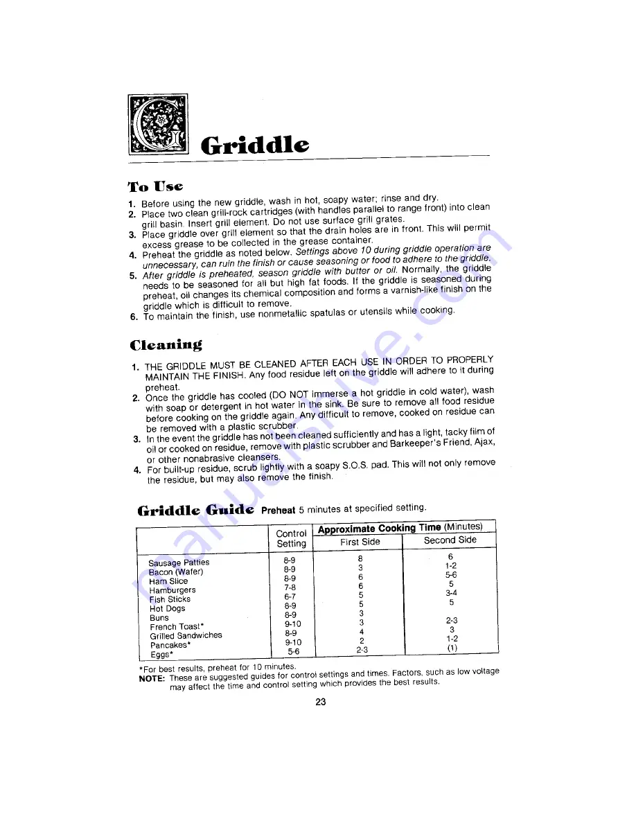 Jenn-Air S105 Use And Care Manual Download Page 21