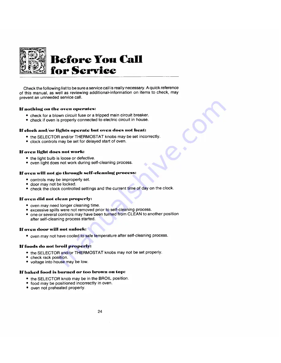 Jenn-Air W116 Use And Care Manual Download Page 23