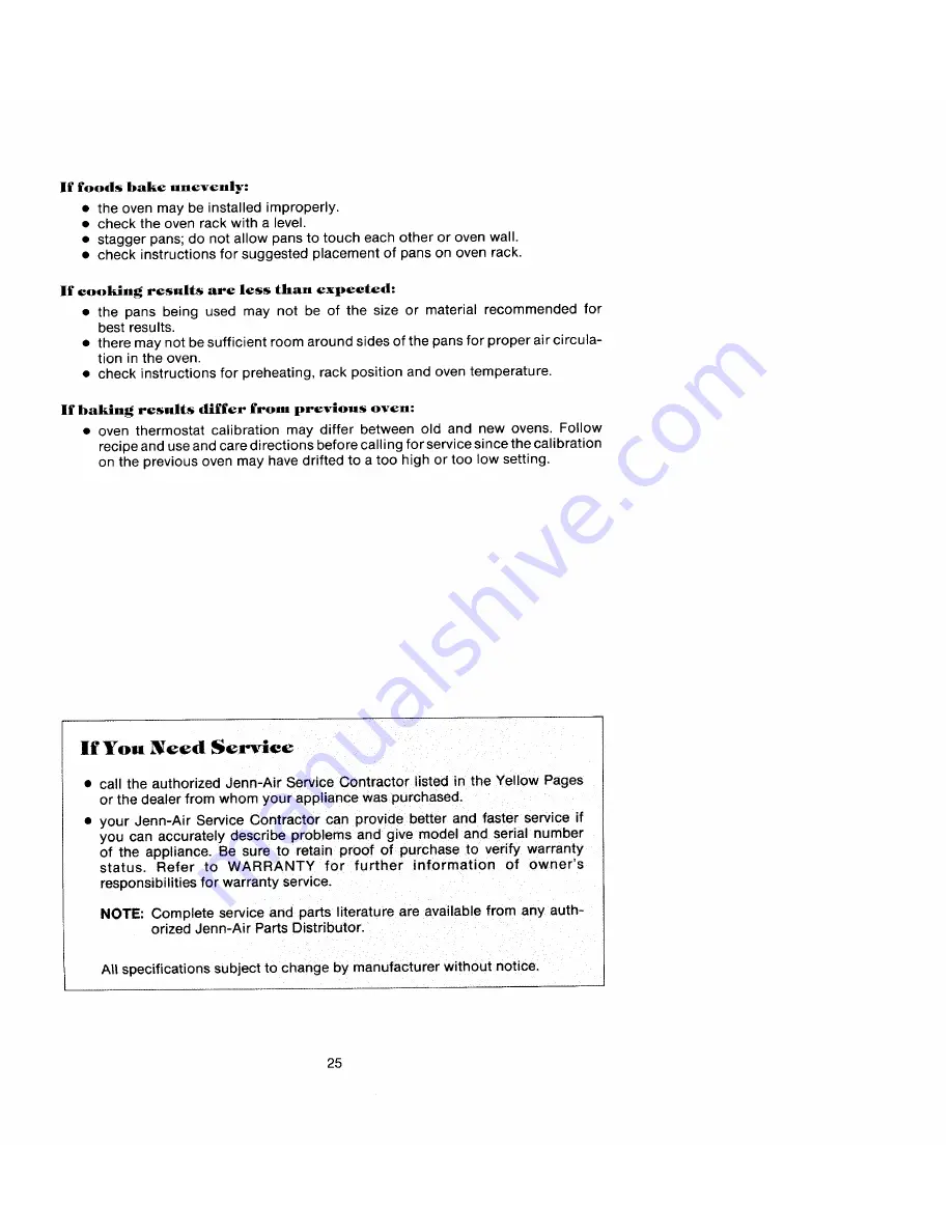 Jenn-Air W130 Use And Care Manual Download Page 24