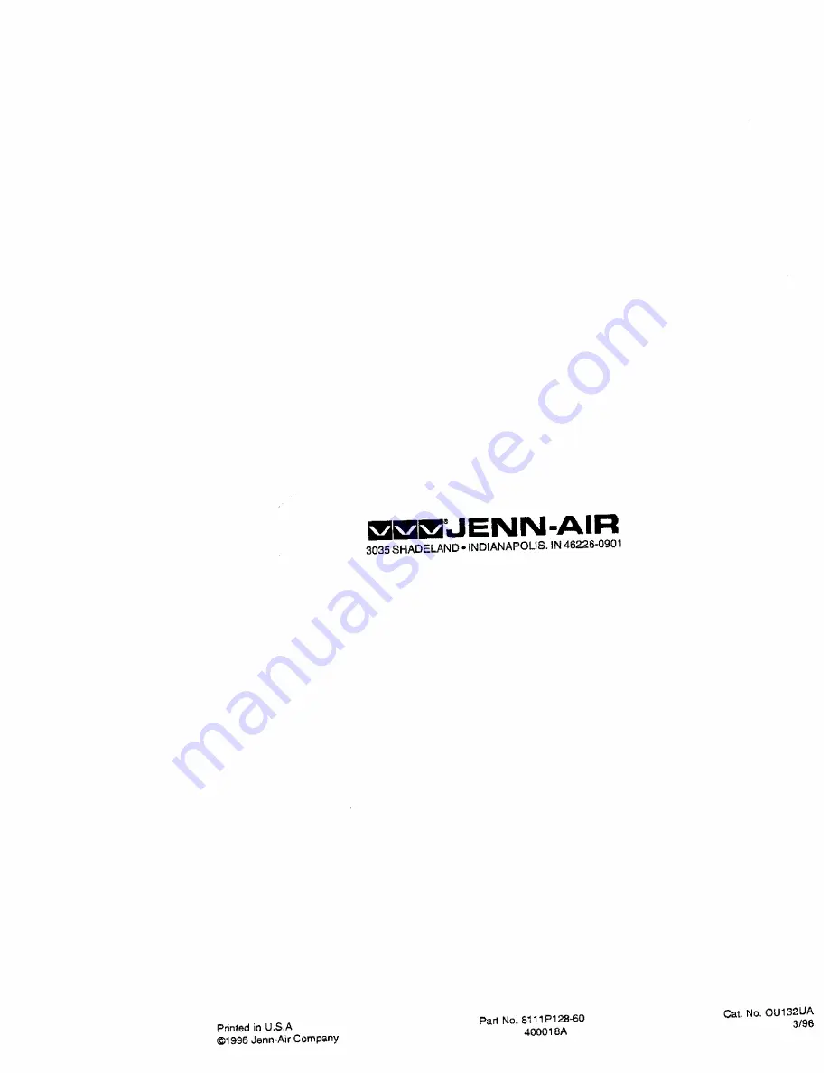 Jenn-Air W132 Use And Care Manual Download Page 15