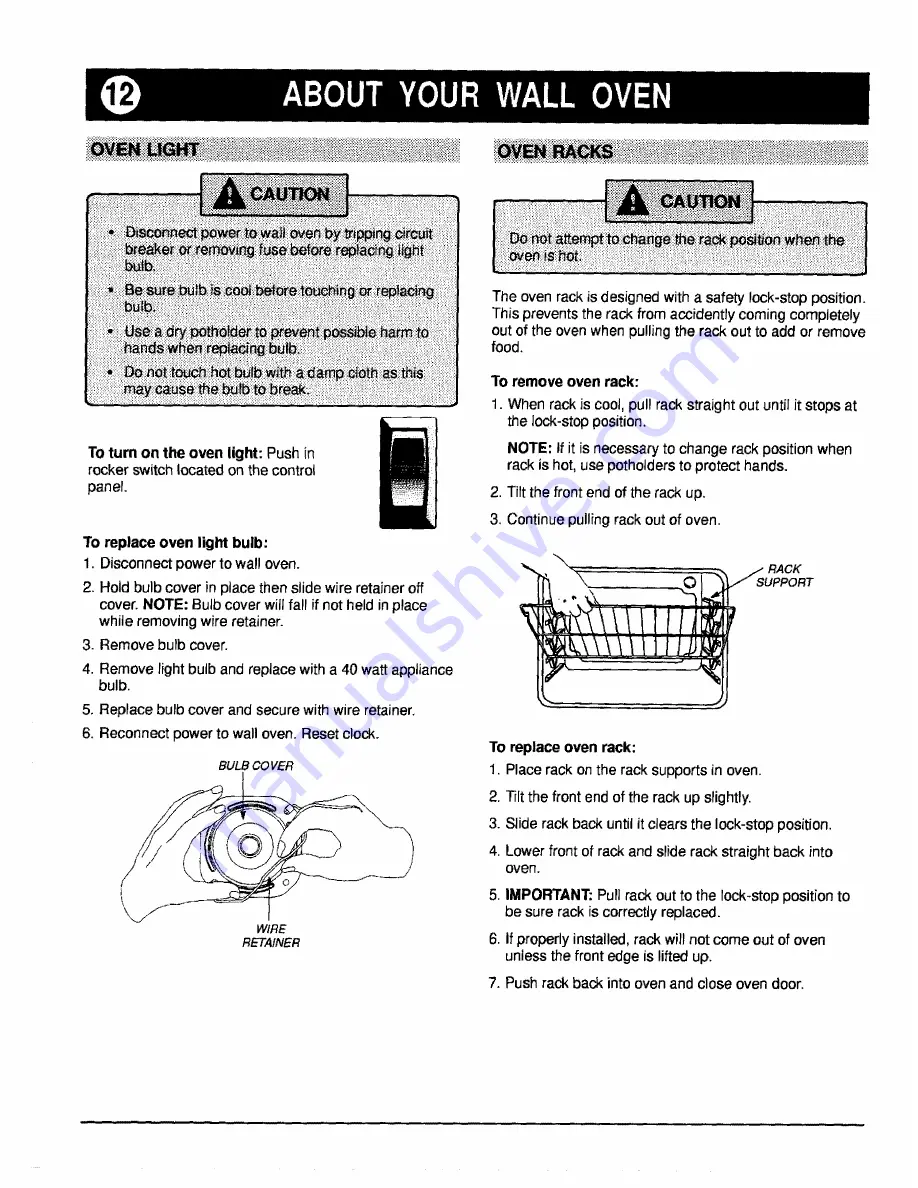 Jenn-Air W132B Use & Care Manual Download Page 12