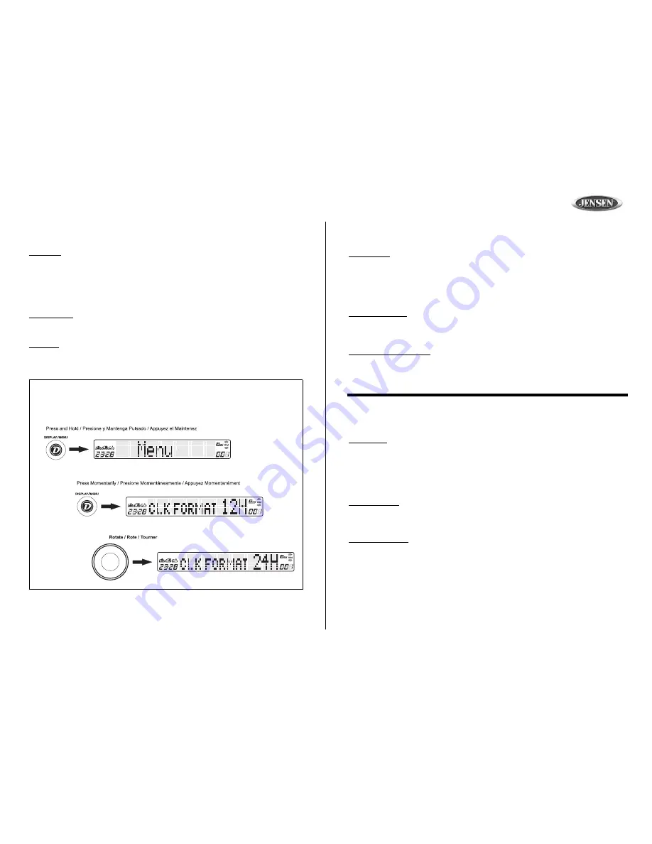 Jensen CD3610XM Скачать руководство пользователя страница 11