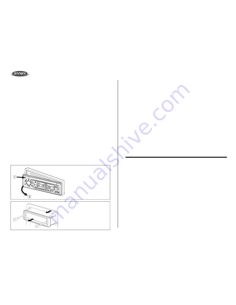 Jensen CD3610XM Owner'S Manual Download Page 14