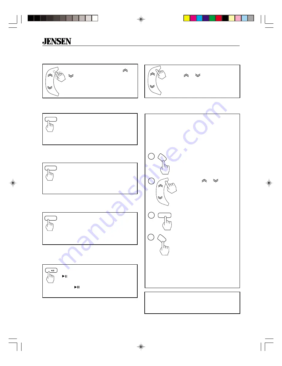 Jensen CD511K Operation Download Page 12