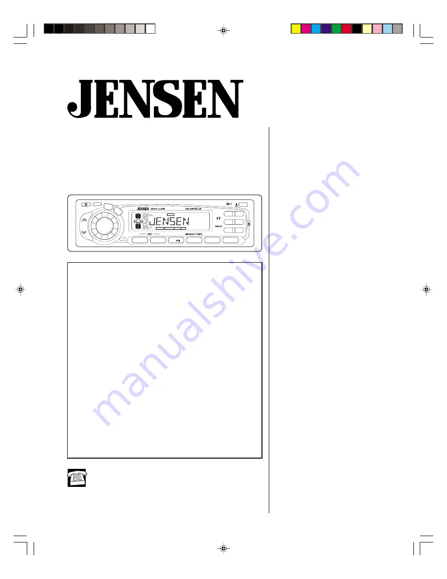 Jensen CD511K Operation Download Page 17