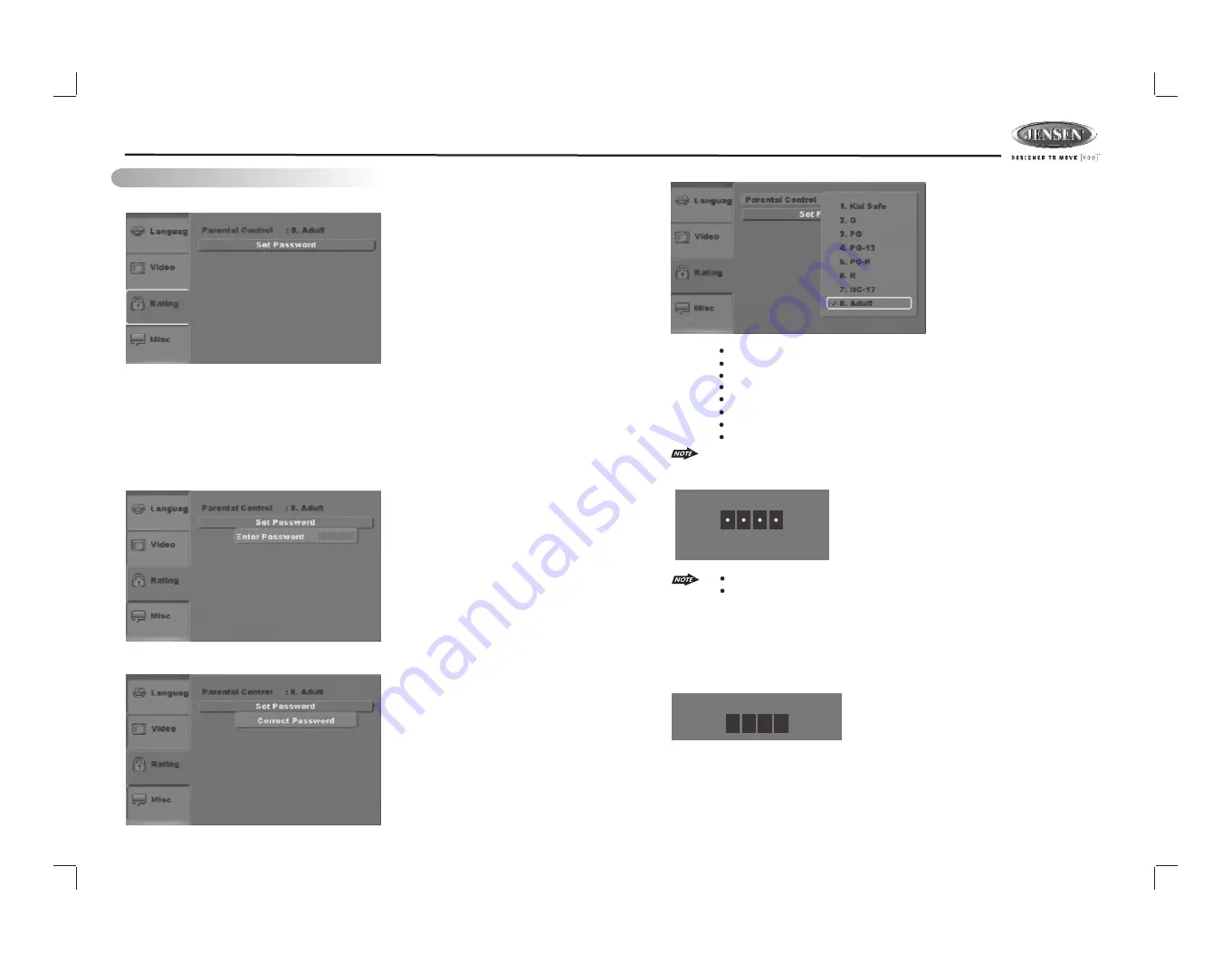 Jensen DV2007 Installation And Operation Manual Download Page 19