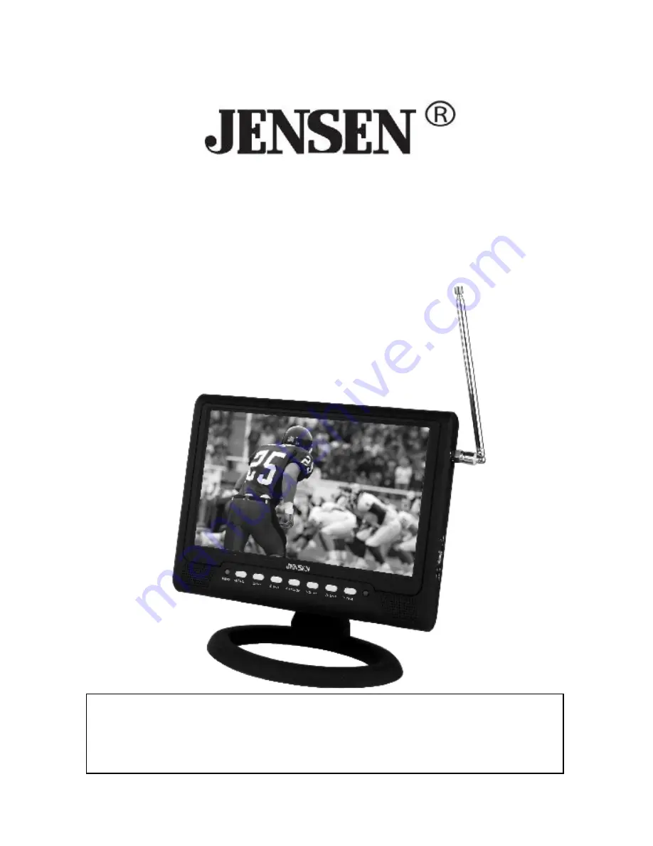 Jensen JDTV-1020 User Manual Download Page 1