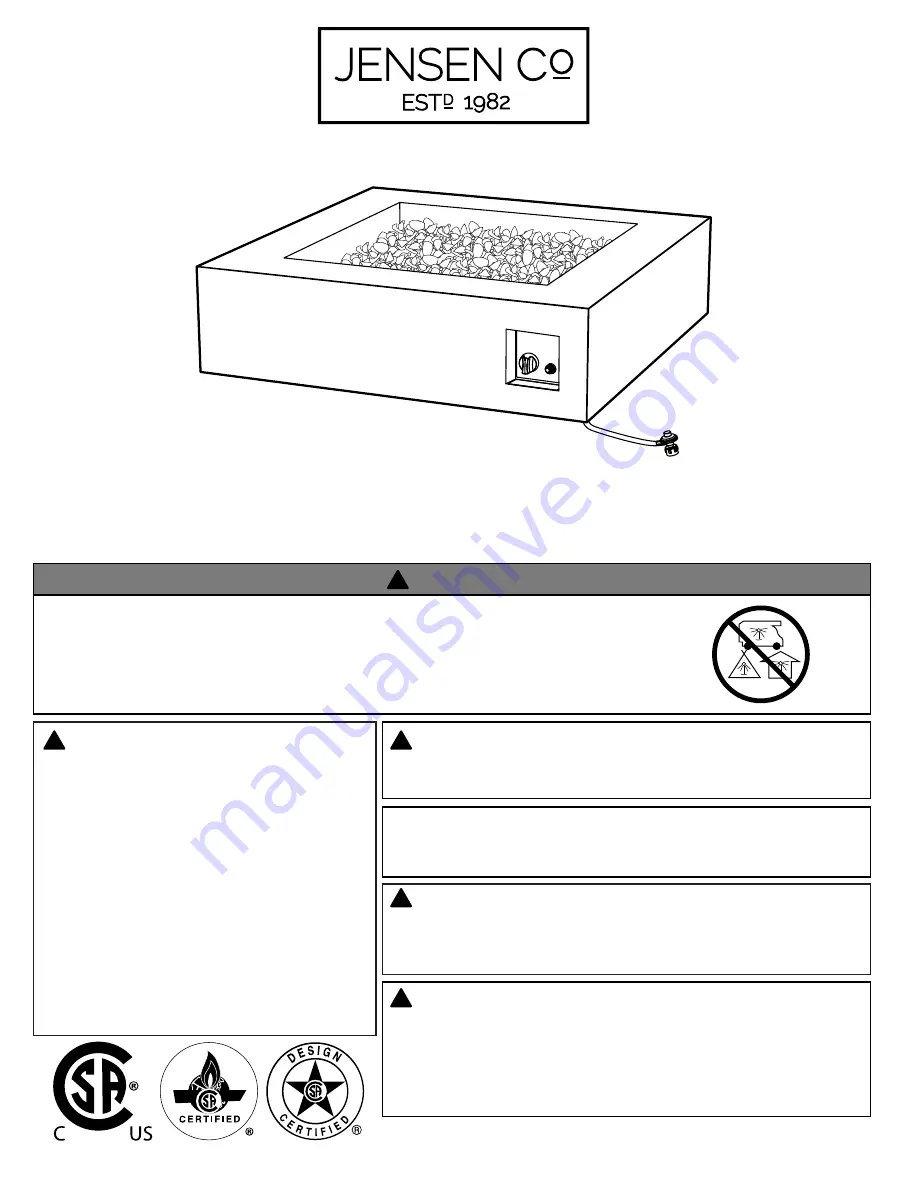 Jensen La Valle Square 1592LP Owner'S Manual Download Page 18