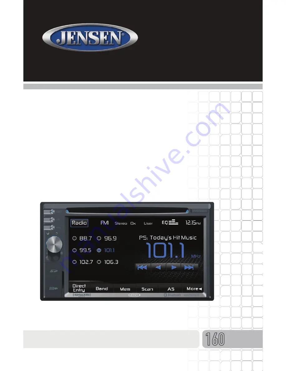 Jensen VM9725BT Operating Instructions Manual Download Page 1