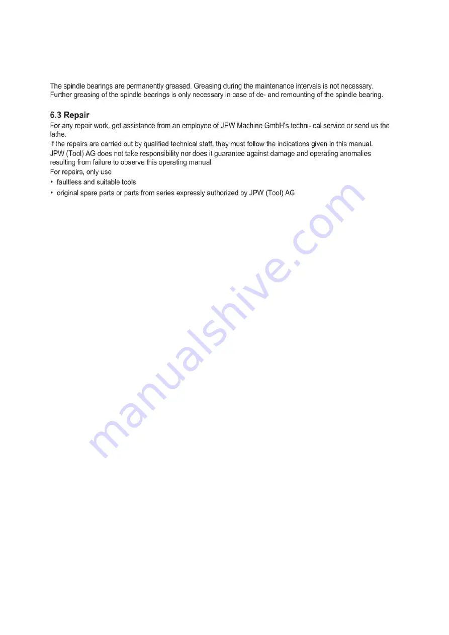 Jet 50000915M Operating Manual Download Page 31