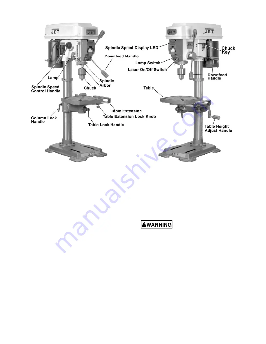 Jet Bench JDP-12 Operating And Parts Manual Download Page 13