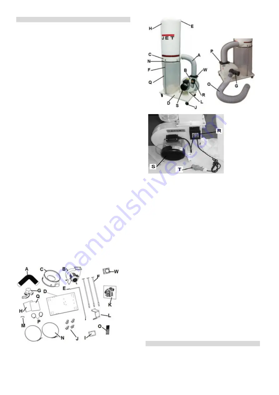 Jet DC-1200-M Operating Instructions Manual Download Page 19