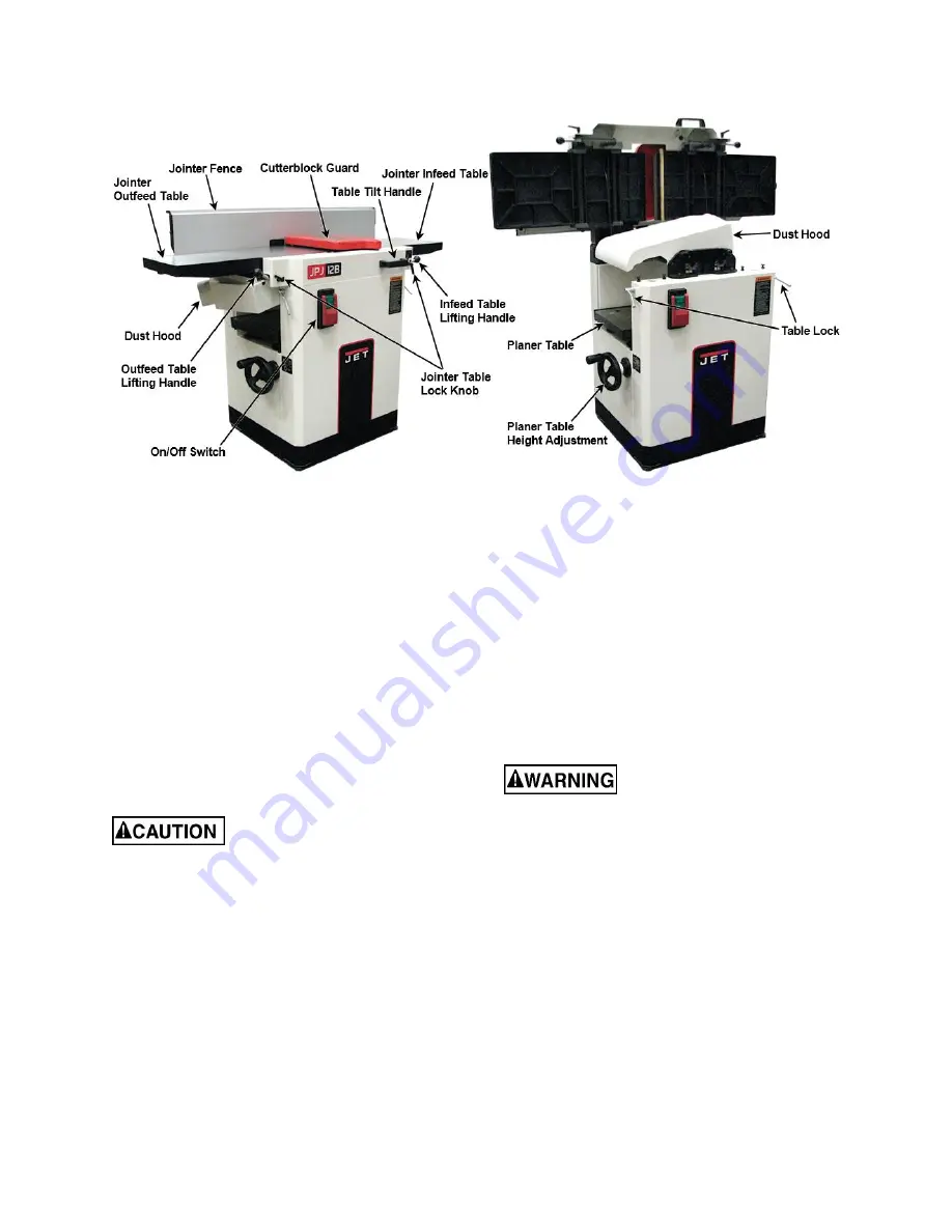 Jet JPJ-12B Operating Instructions And Parts Manual Download Page 7