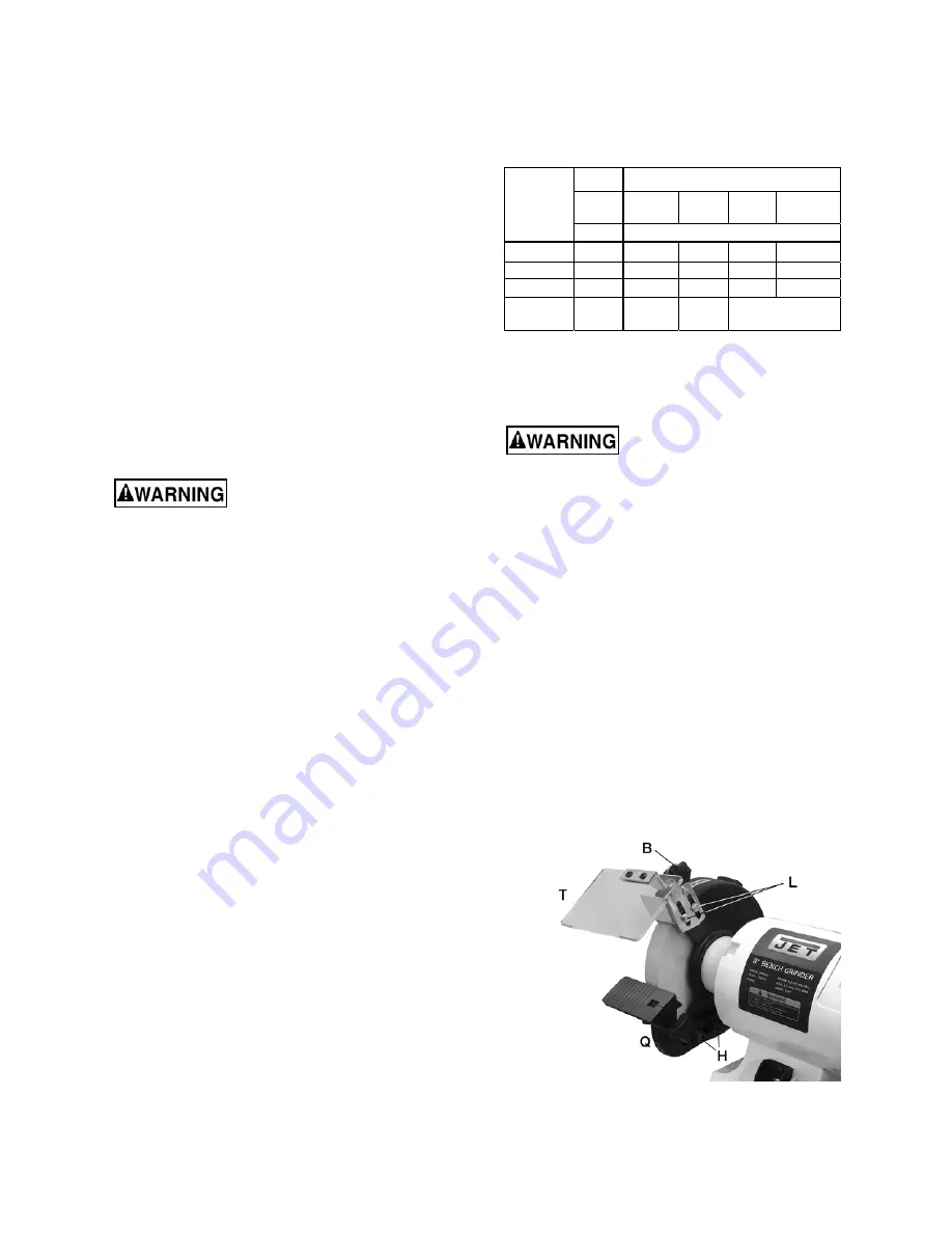 Jet JWBG-8 Operating Instructions And Parts Manual Download Page 11