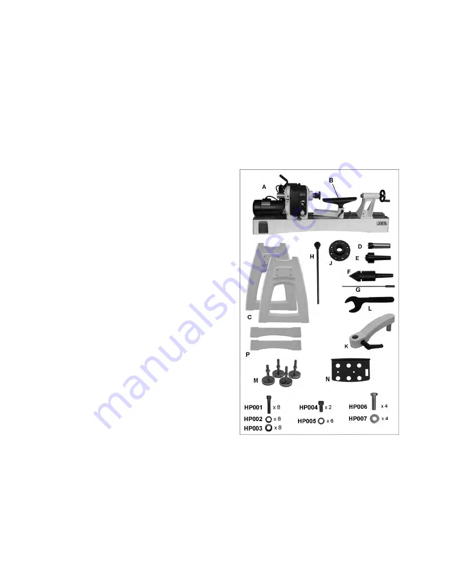 Jet JWL-1840EVS Operating Instructions Manual Download Page 6