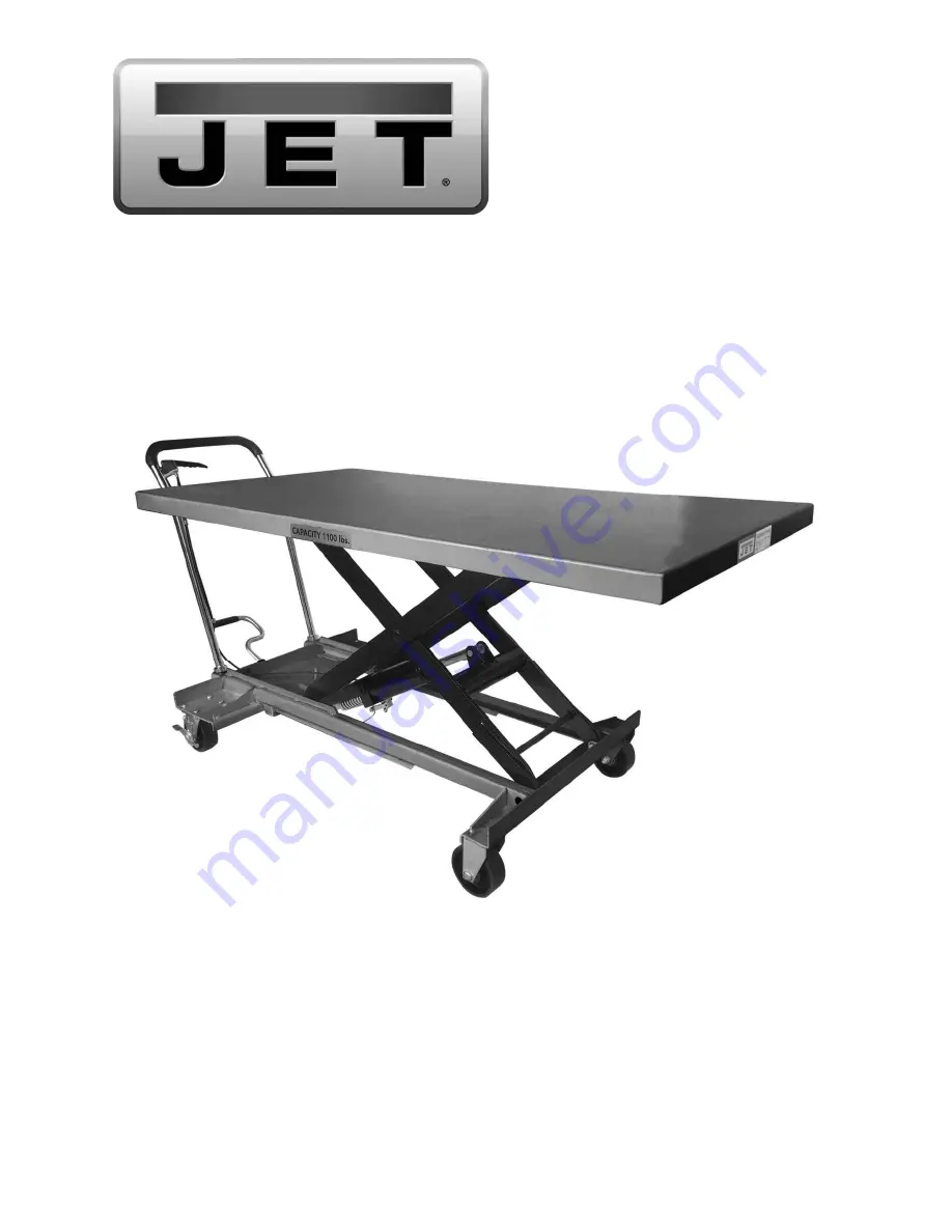 Jet SLT-1100 Operating Instructions And Parts Manual Download Page 1