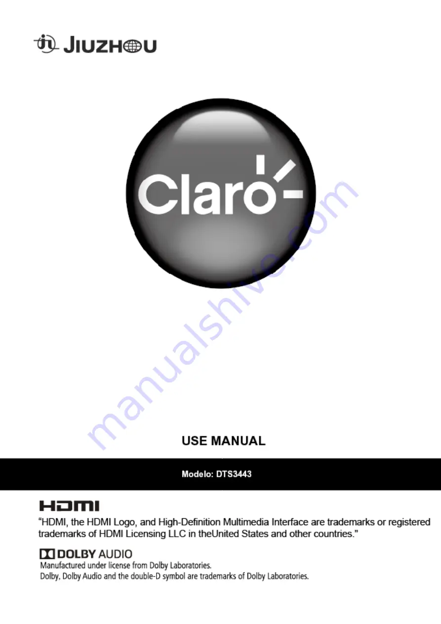 Jiuzhou Claro Use Manual Download Page 1