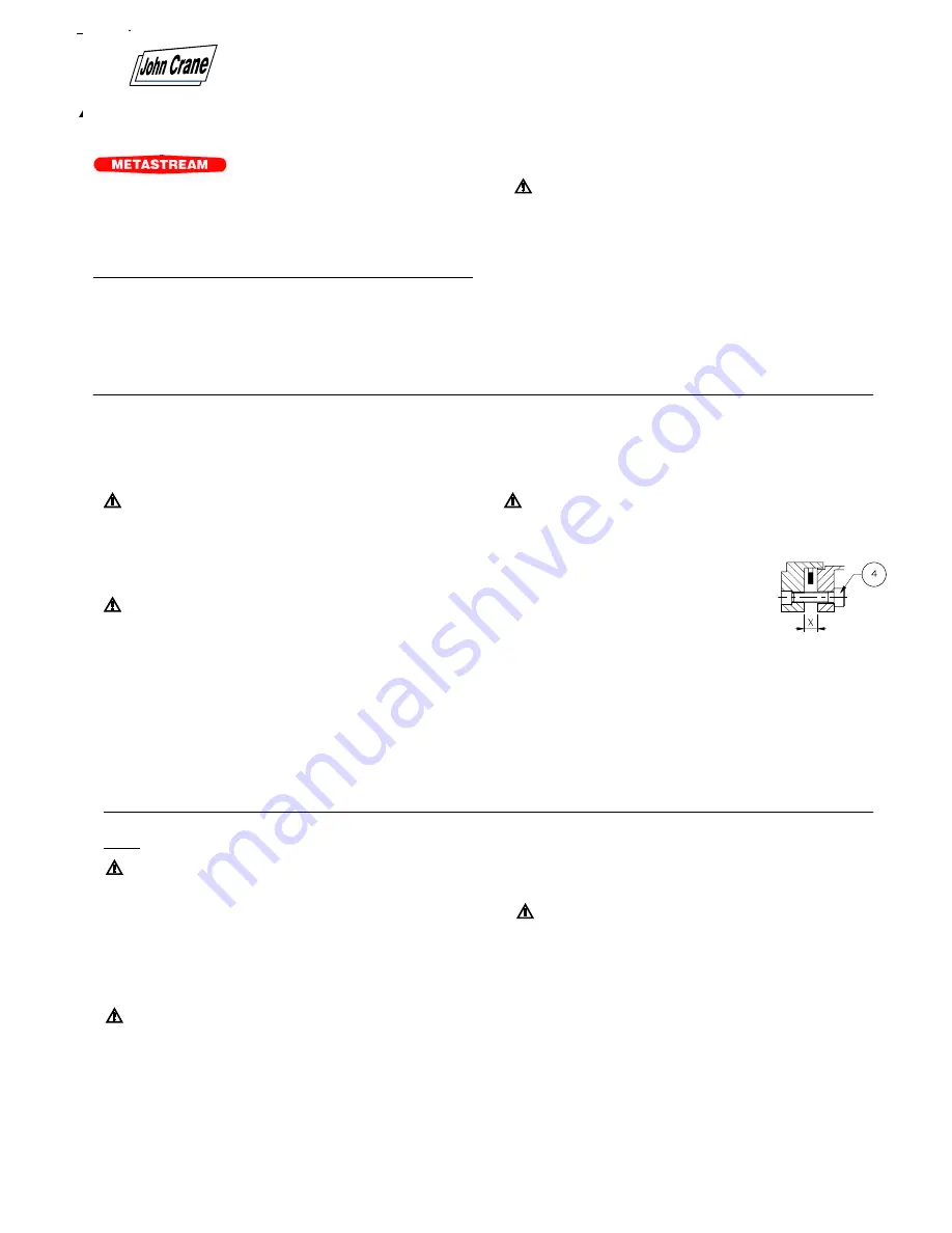 John Crane Metastream TSK Fitting, Operating And Maintenance Instructions Download Page 1