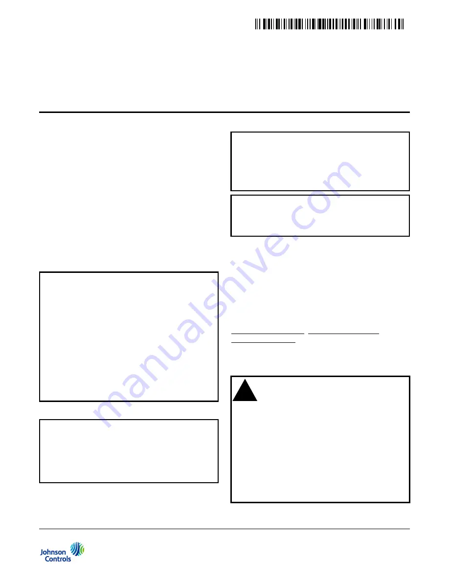 Johnson Controls AD-1252 Скачать руководство пользователя страница 1