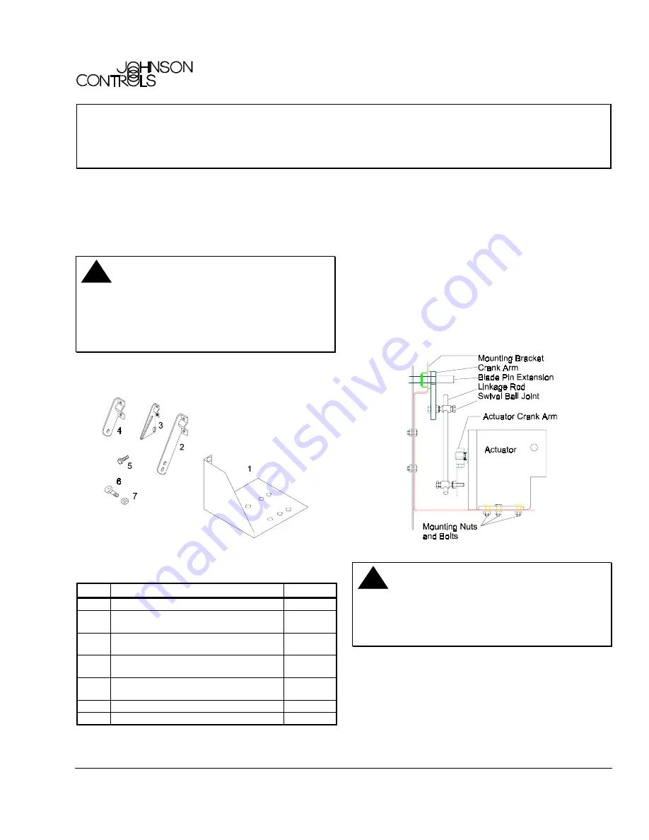 Johnson Controls DMPR-KS102 SD-1300 Installation Bulletin Download Page 1