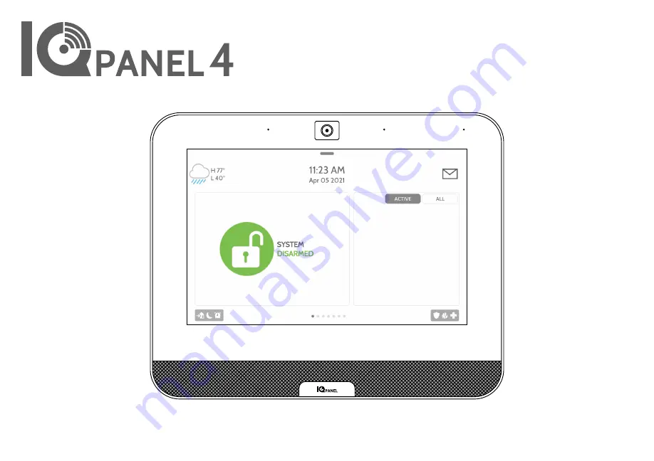 Johnson Controls IQ Panel 4 Installation Manual Download Page 1