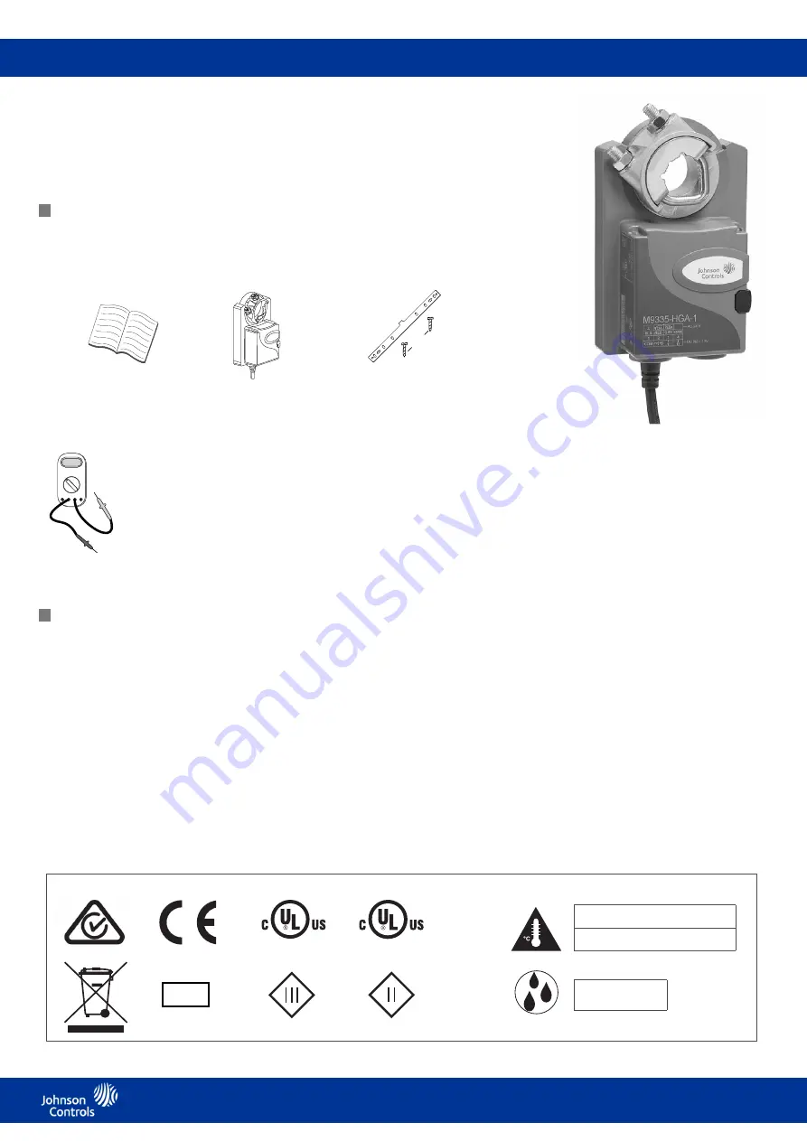 Johnson Controls M9316-A Z Series Installation Instructions Manual Download Page 1