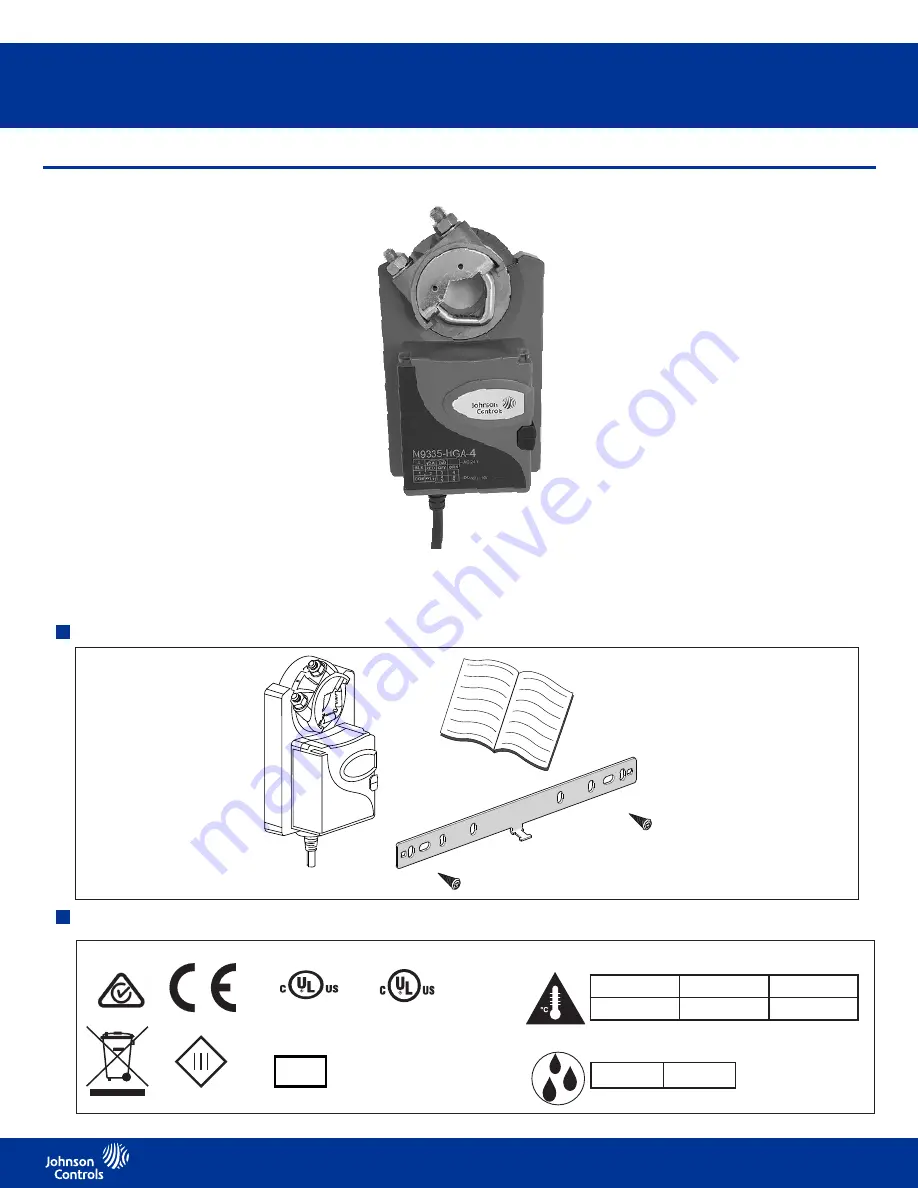 Johnson Controls M9320-AUA-4 Installation Manual Download Page 1