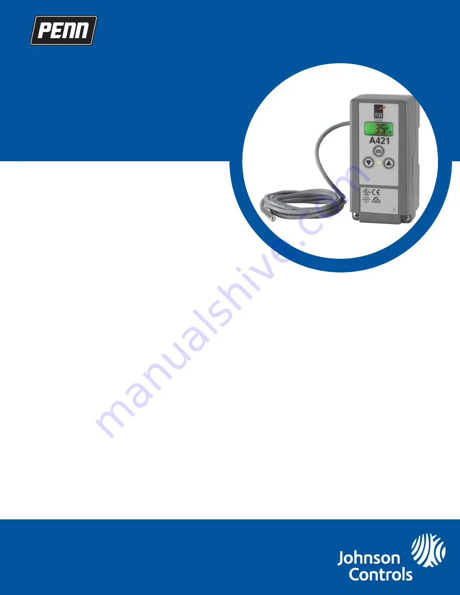 Johnson Controls Penn A421 Series Quick Start Manual Download Page 1