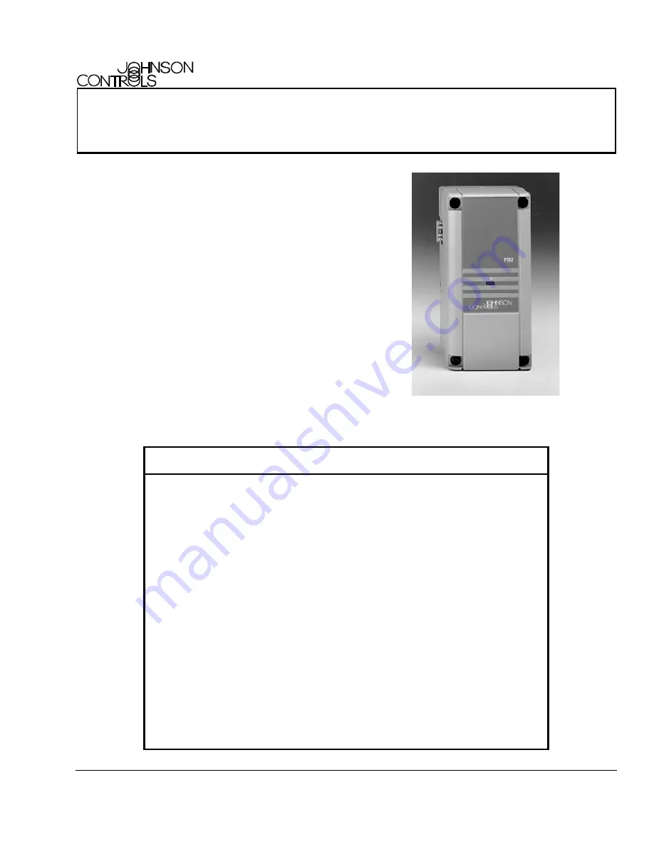 Johnson Controls System 350 P352AB Series Скачать руководство пользователя страница 1