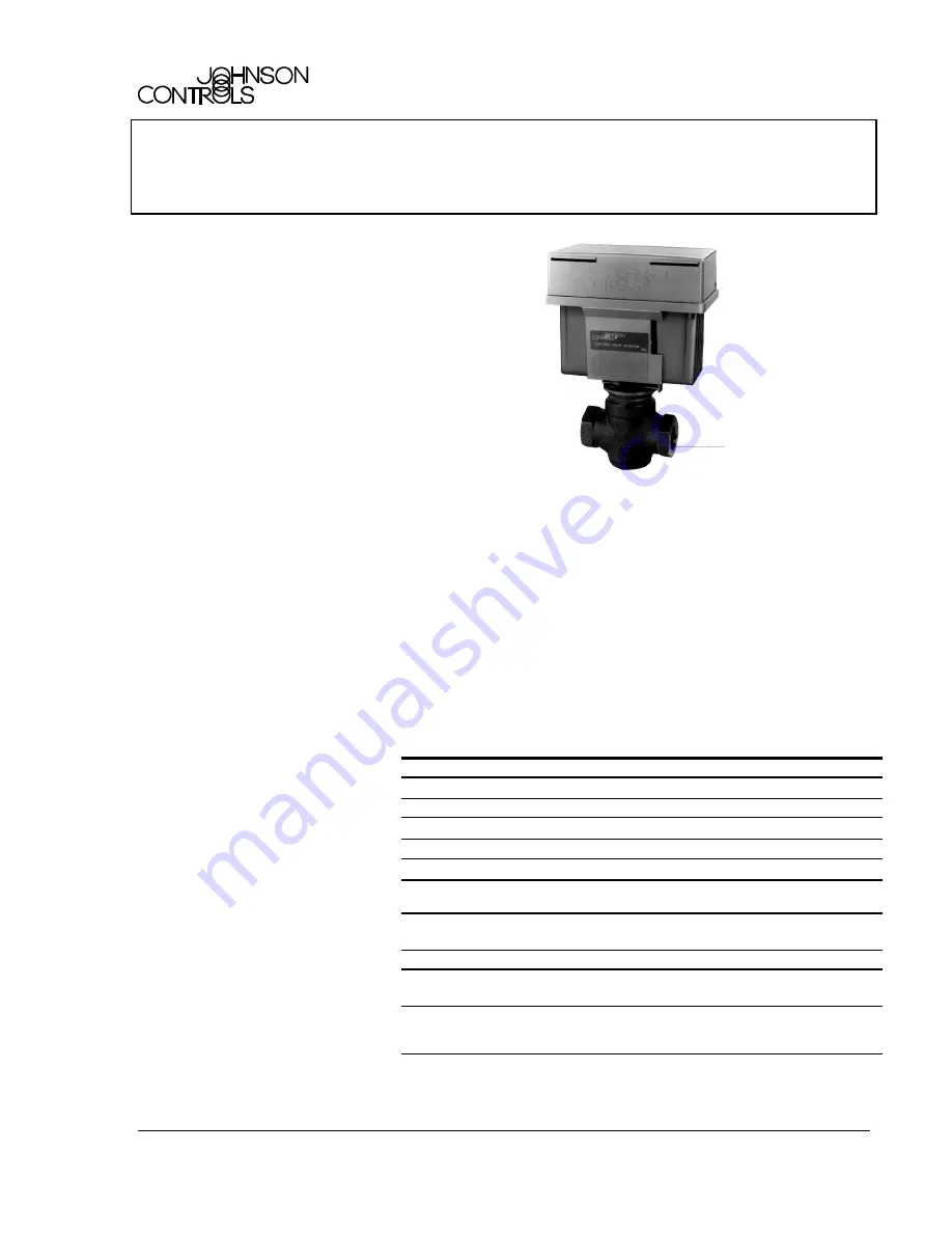 Johnson Controls VA-8051 Specification Download Page 1