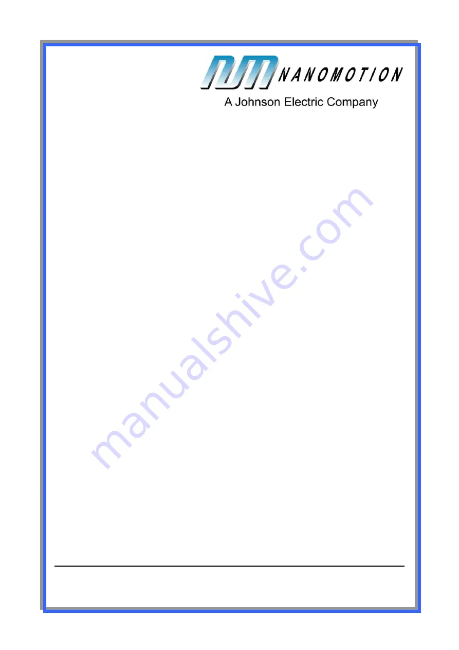 Johnson Electric Nanomotion AB1A User Manual Download Page 1