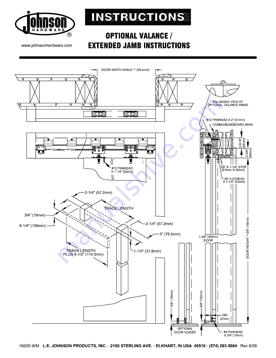 Johnson Hardware 200 Скачать руководство пользователя страница 2