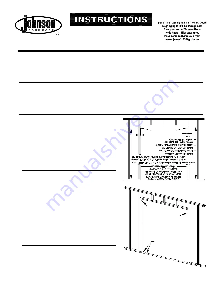 Johnson Hardware 2060 SERIES Instruction Manual Download Page 1