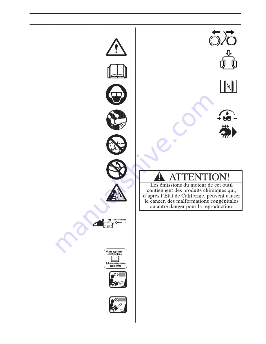 Jonsered CS 2166 Operator'S Manual Download Page 43