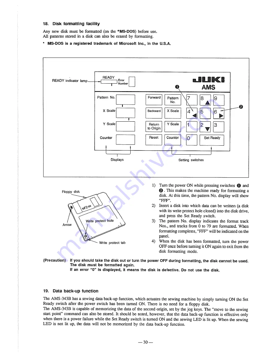 JUKI AMS-343B Instruction Manual Download Page 34