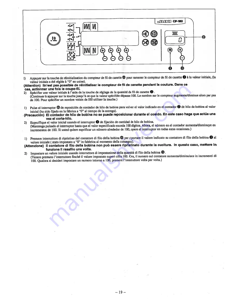 JUKI CP-160 Скачать руководство пользователя страница 23