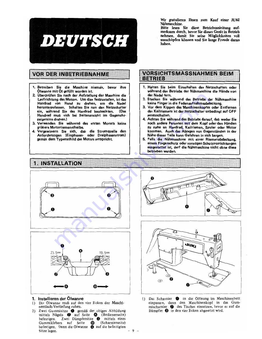 JUKI DDL-5530 Instruction Book Download Page 11