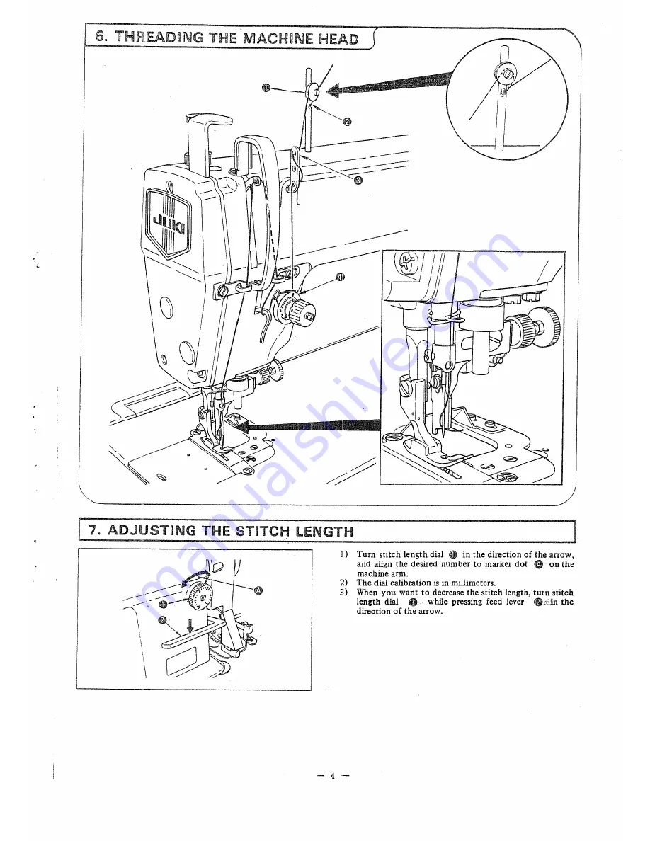 JUKI DLM-5200 Instruction Manual Download Page 4