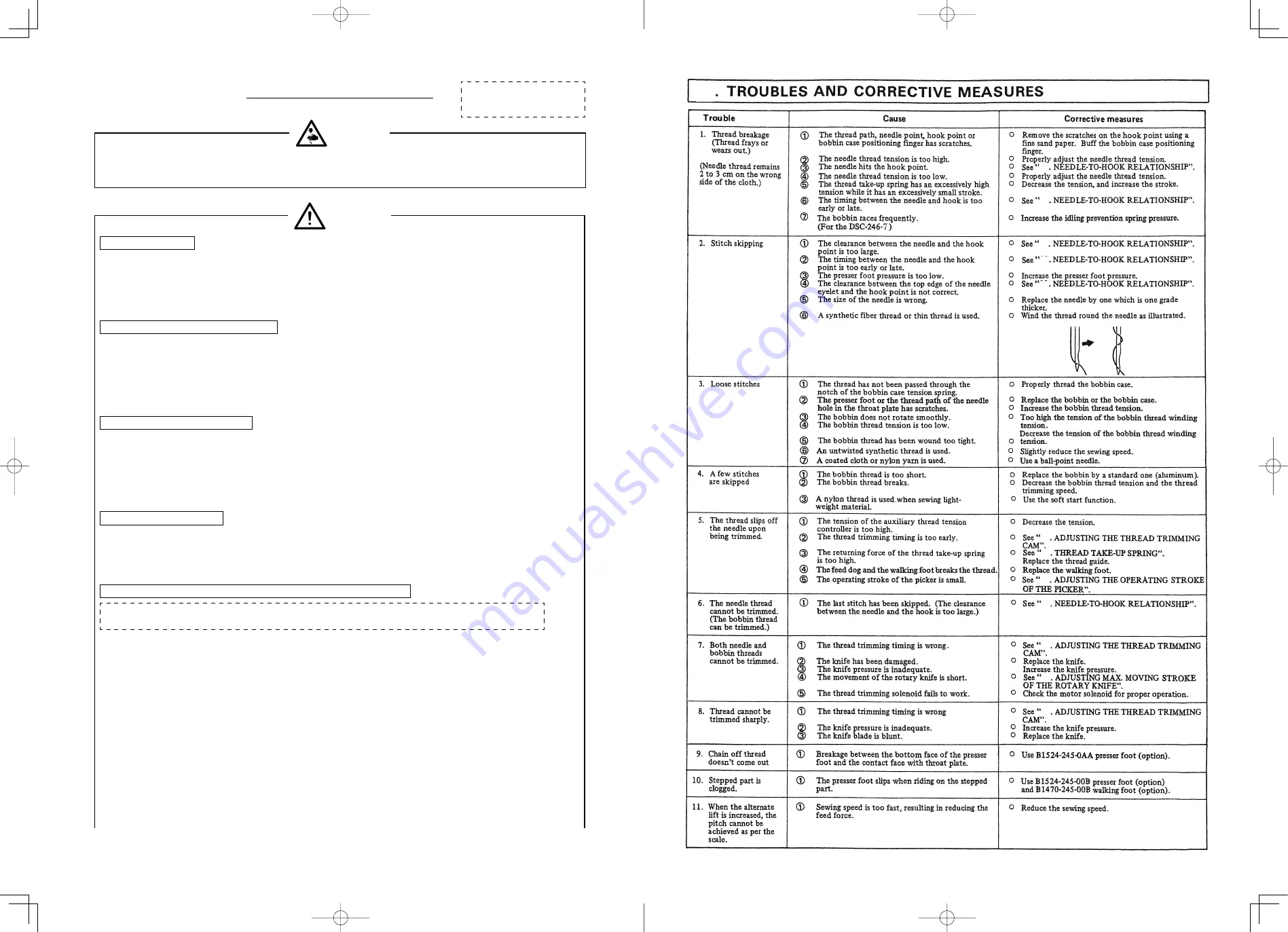 JUKI DSC-246 Instruction Manual Download Page 4