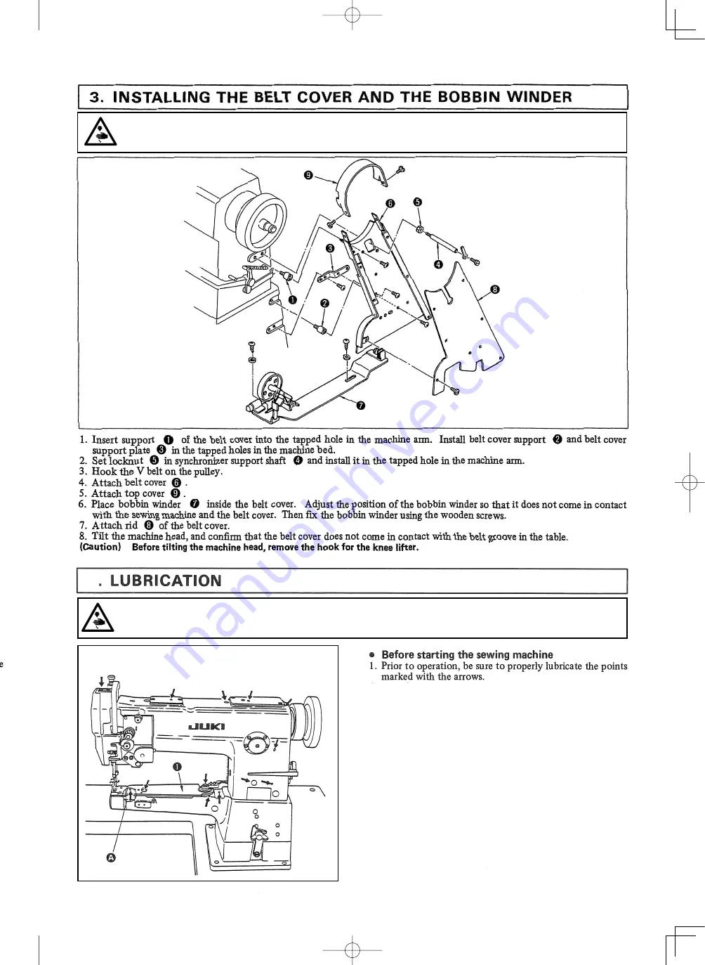 JUKI DSC-246 Instruction Manual Download Page 13