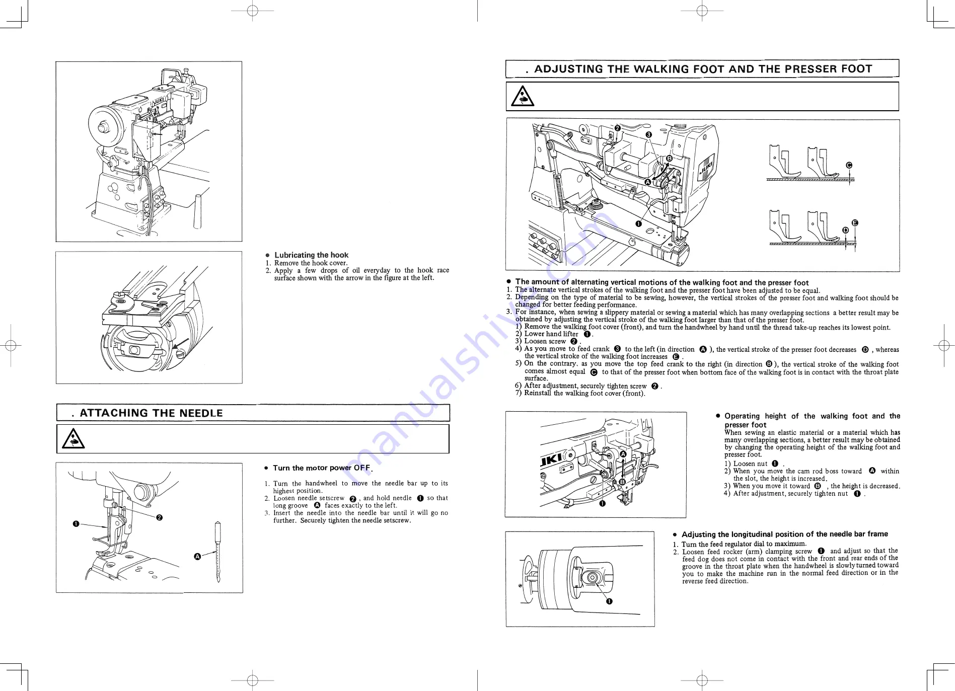 JUKI DSC-246 Instruction Manual Download Page 14