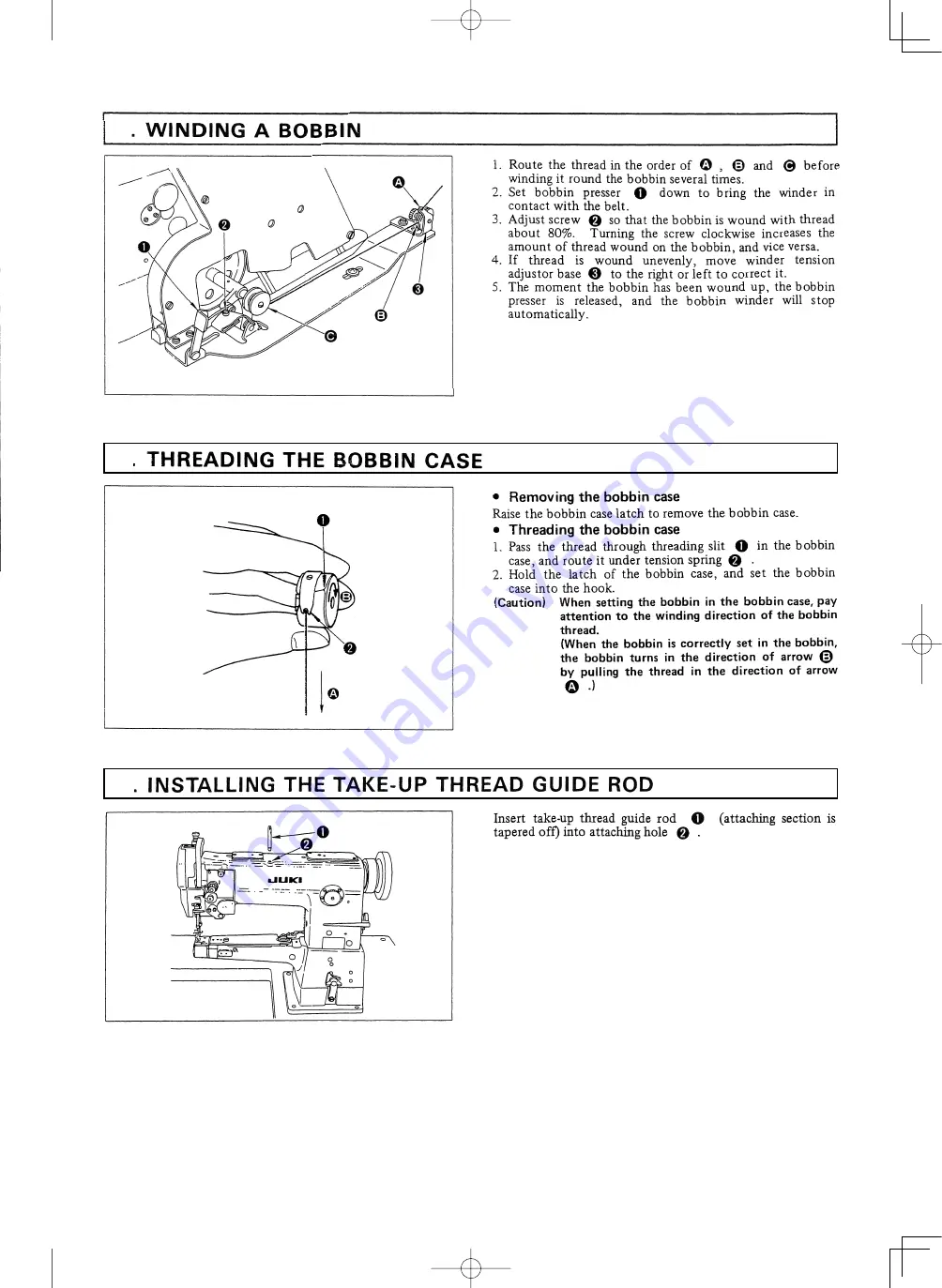 JUKI DSC-246 Instruction Manual Download Page 15