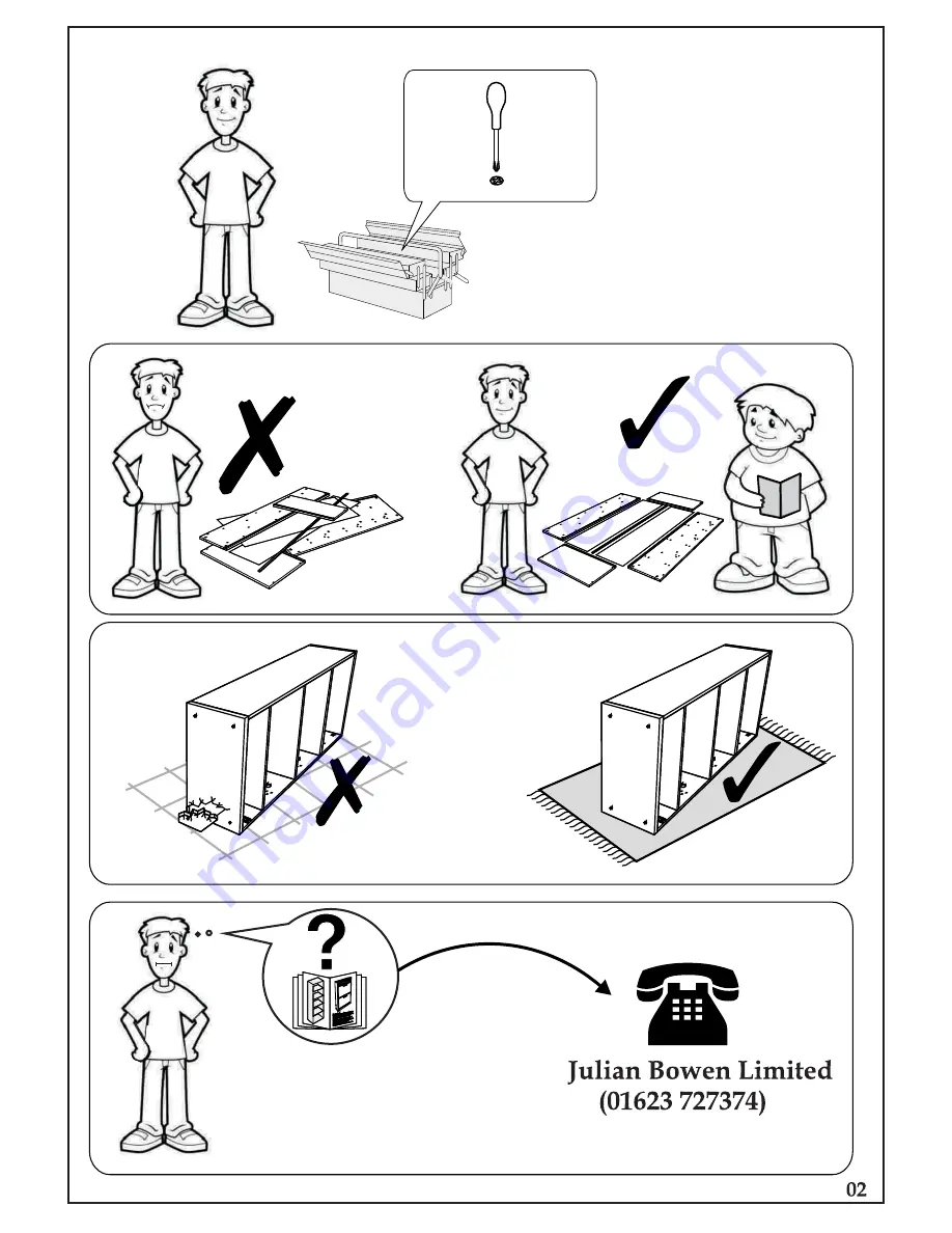 Julian Bowen Limited Chunky Assembly Instructions Manual Download Page 2