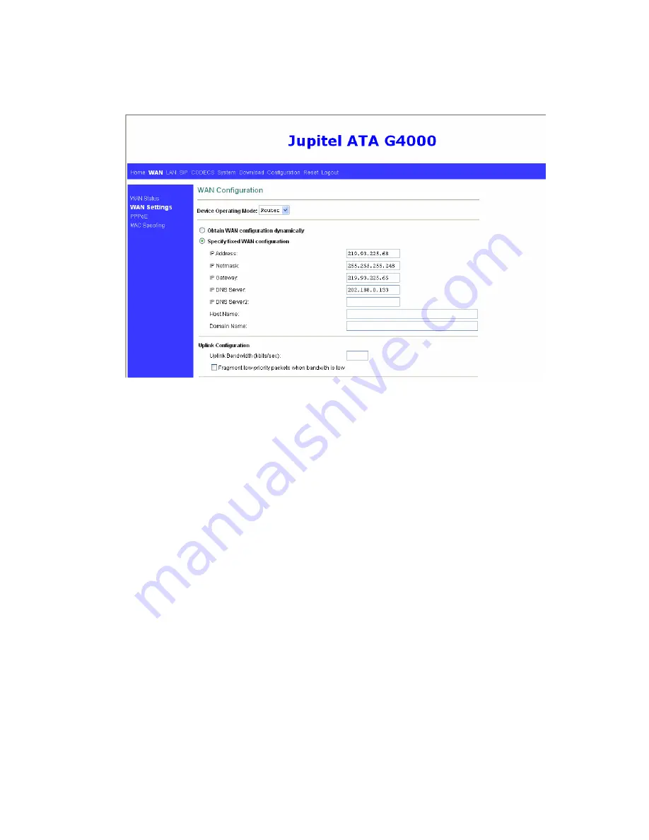 Jupitel G4000-2E2S User Manual Download Page 10