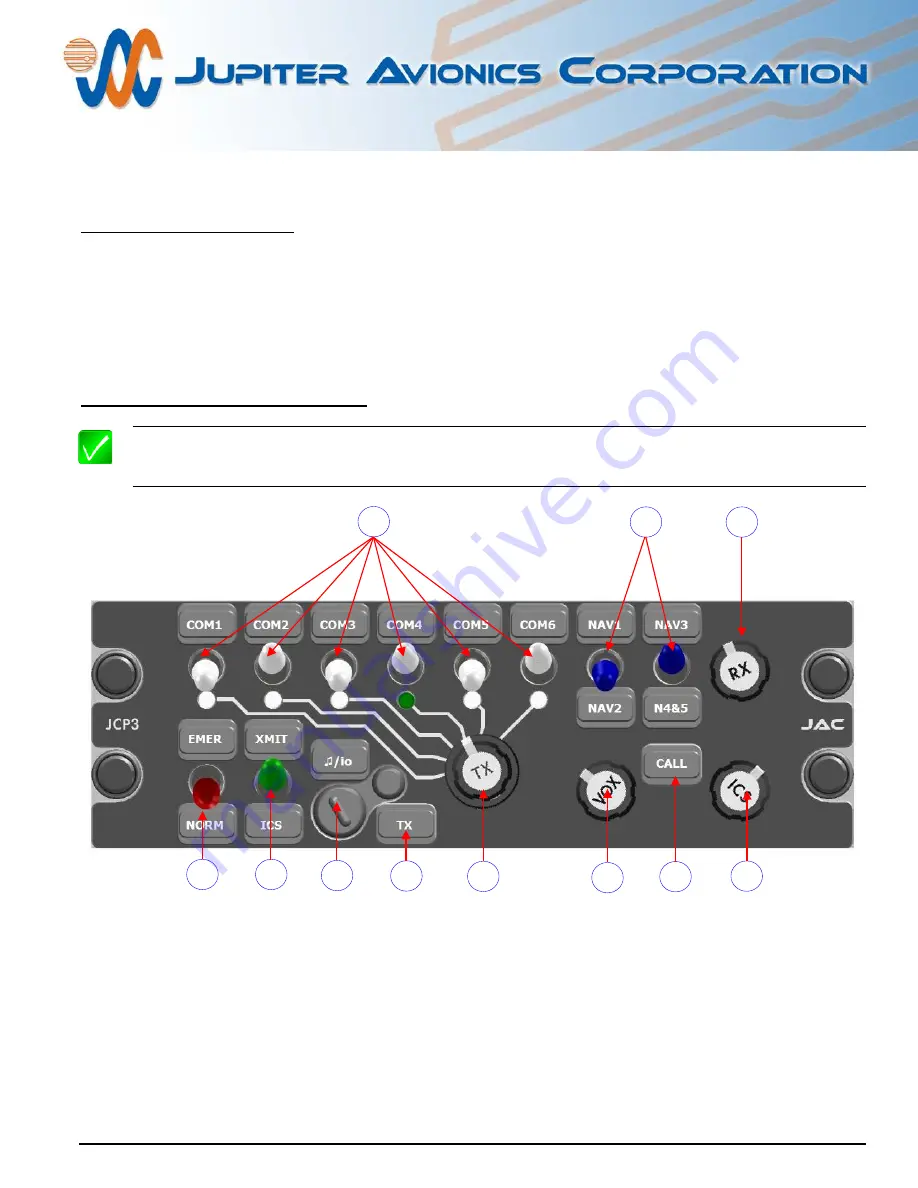 Jupiter Avionics JCP3-N01 Скачать руководство пользователя страница 12