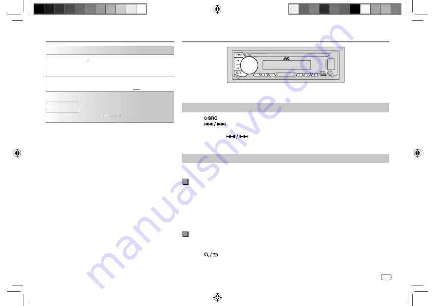 JVC KENWOOD KD-R497 Instruction Manual Download Page 7